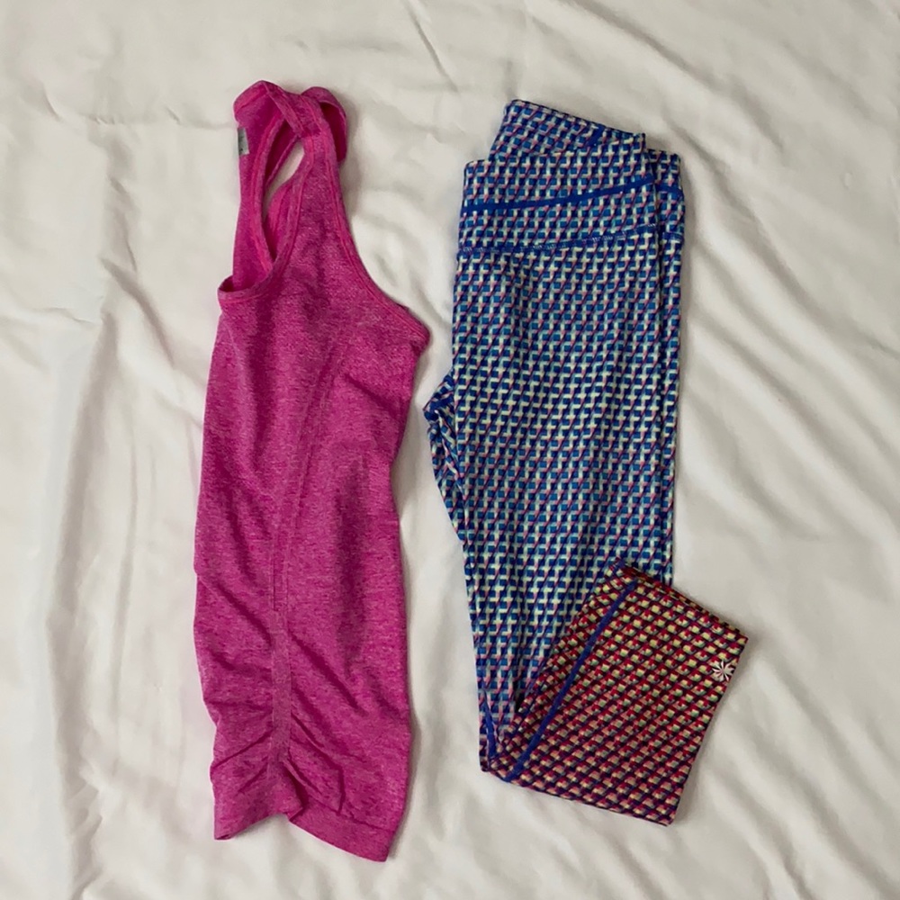 Athleta Patterned Workout Capri - image 1